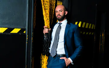 Bald hunk gets rimmed and fucked