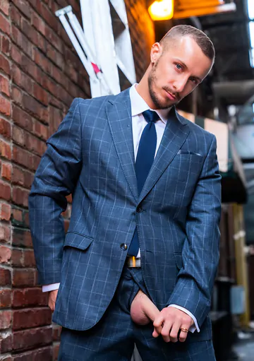 Men having sex in an alley