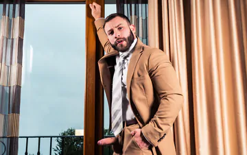 Bearded guys in suits fucking