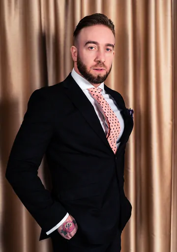 Bearded guys in suits fucking