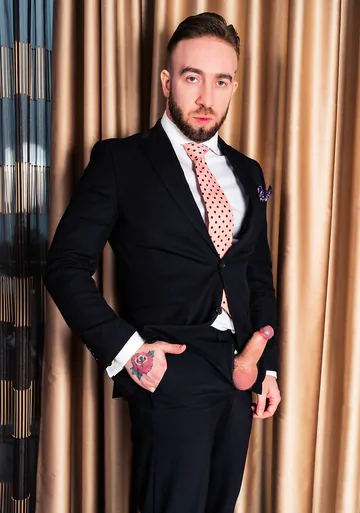 Bearded guys in suits fucking