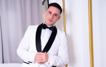 Well dressed guys having a threesome