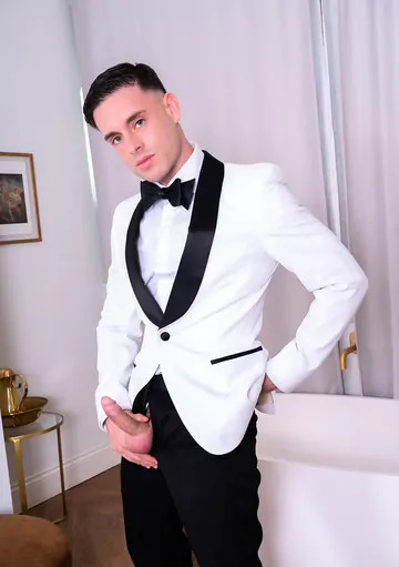 Well dressed guys having a threesome