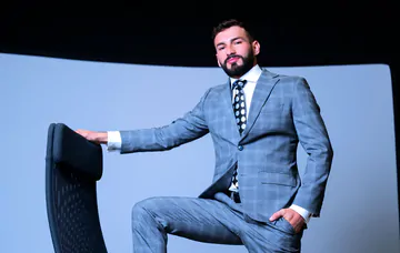 Bearded man gets a facial