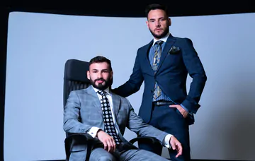 Bearded man gets a facial