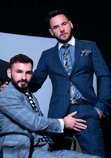 Bearded man gets a facial