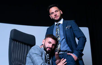 Bearded man gets a facial