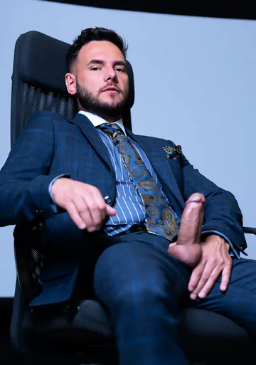 Bearded man gets a facial