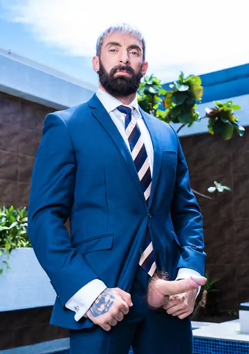 Hairy bearded man getting fucked