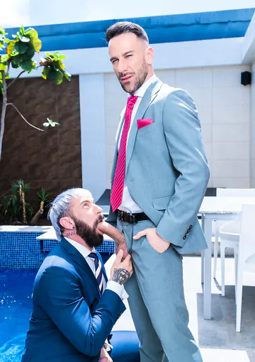 Hairy bearded man getting fucked