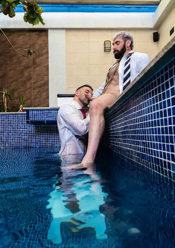 Hairy bearded man getting fucked