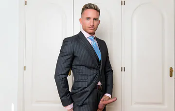 Gays in suits having sex