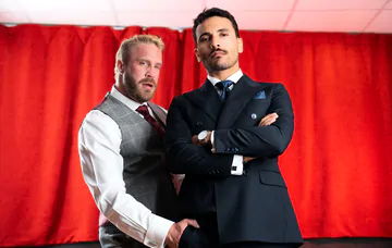 Men in suits sucking dick