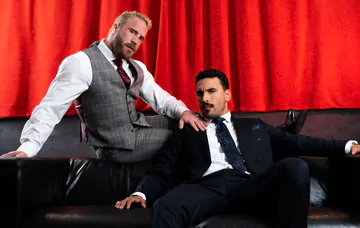 Men in suits sucking dick