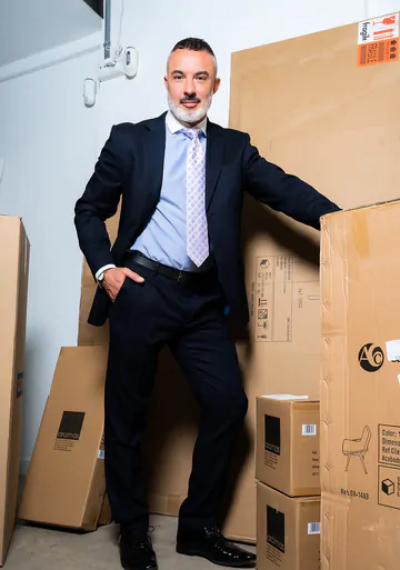 Men in a warehouse having sex