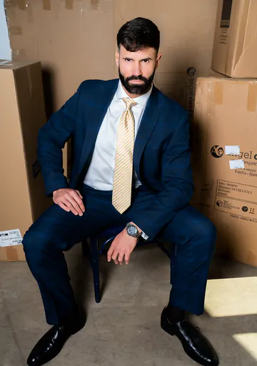 Men in a warehouse having sex