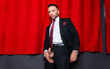 Man with a curved cock gets fucked