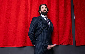 Man with a curved cock gets fucked