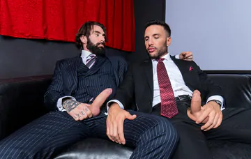 Man with a curved cock gets fucked