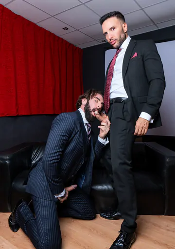 Man with a curved cock gets fucked