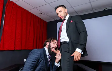 Man with a curved cock gets fucked