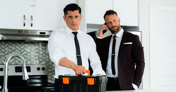 Guys in a kitchen fucking