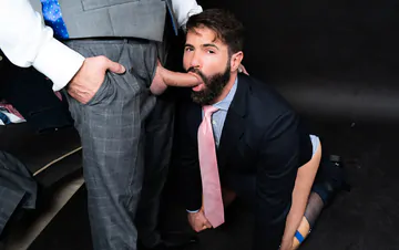 Gay men in suits fucking