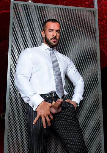 Business men having gay sex