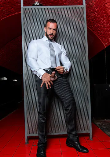 Business men having gay sex