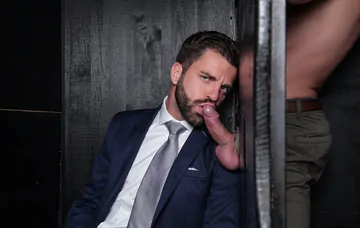 Gays fucking in a restroom