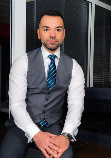 Men in an office having sex