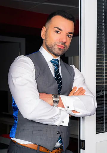 Men in an office having sex