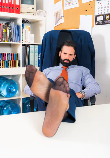 Men in an office having sex