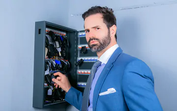 Car salesmen having gay sex