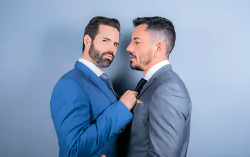 Car salesmen having gay sex