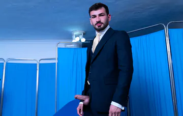 Patient getting the doctors cock