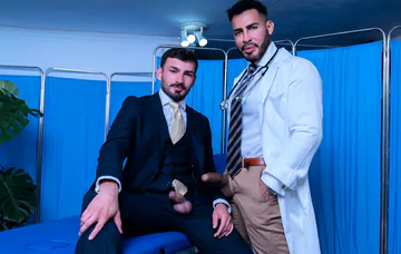 Patient getting the doctors cock