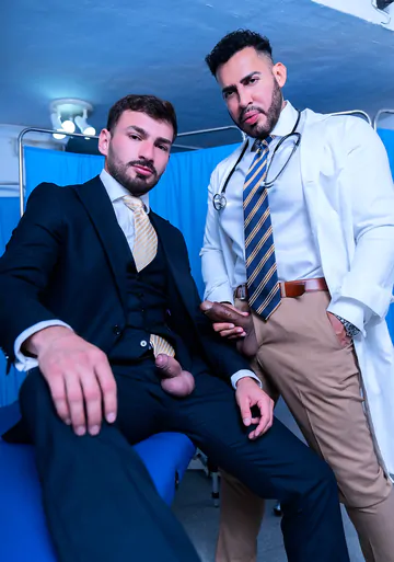 Patient getting the doctors cock