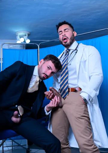 Patient getting the doctors cock