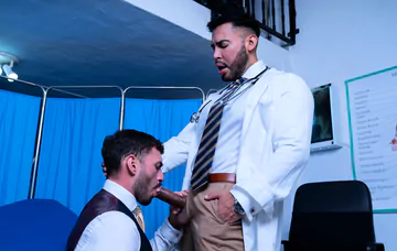 Patient getting the doctors cock