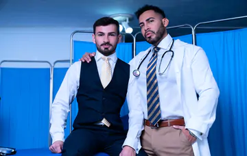 Patient getting the doctors cock