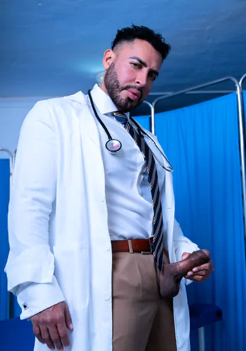 Patient getting the doctors cock