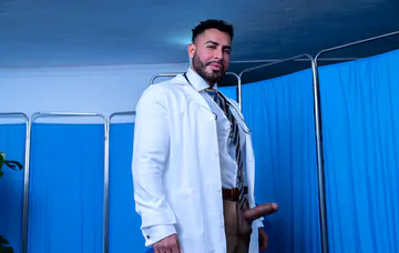 Patient getting the doctors cock