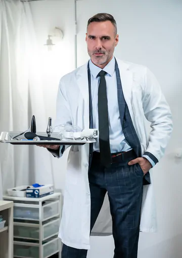 Doctor bareback fucking the patient