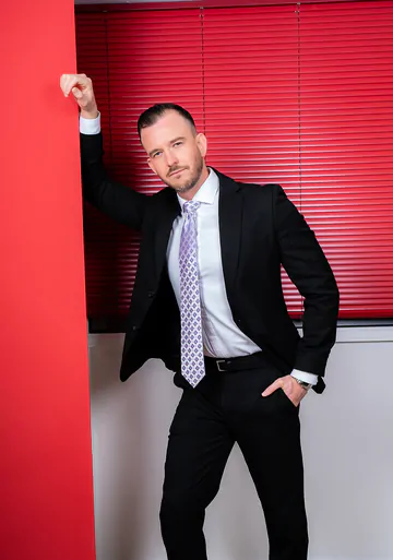 Men in suits having gay sex