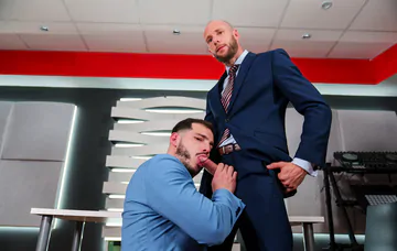 Gays in suits having sex