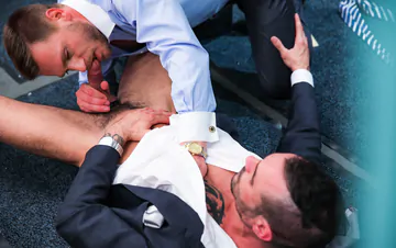 Gay men in suits fucking