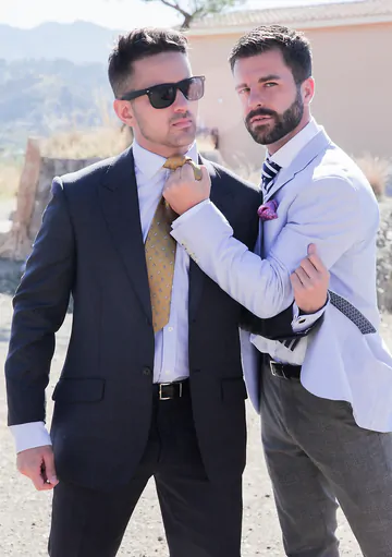 Guys sucking and fucking outdoors