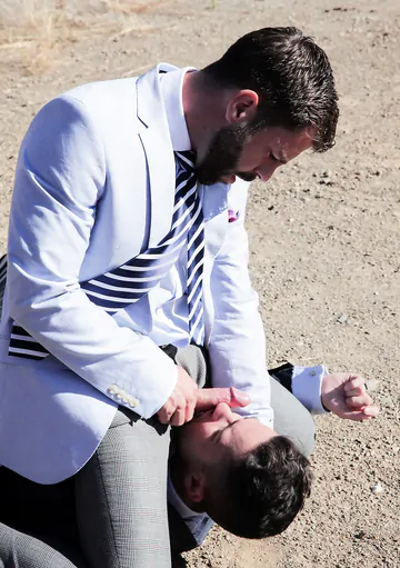 Guys sucking and fucking outdoors