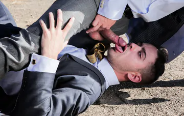 Guys sucking and fucking outdoors